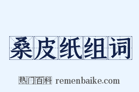 桑皮纸组词是什么意思的图片